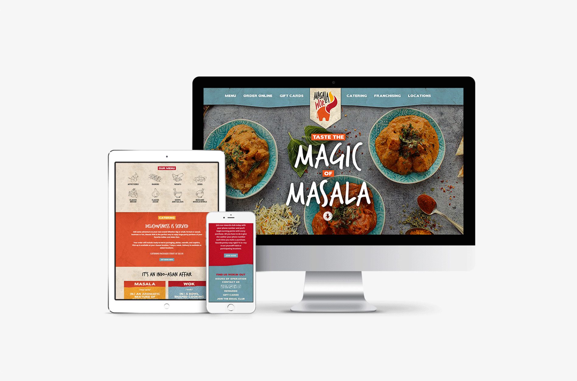 restaurant branding responsive website