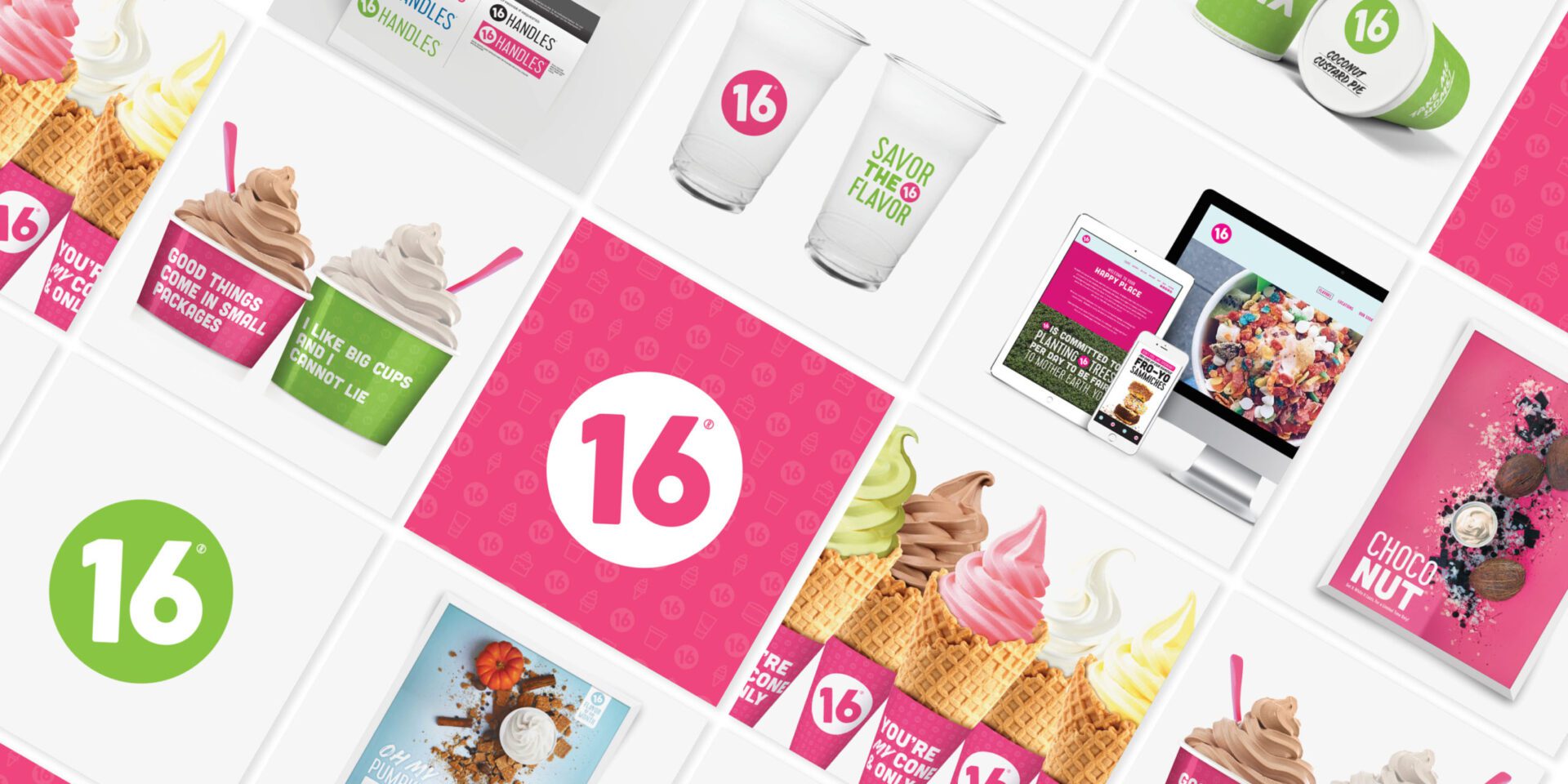 Restaurant branding agency for 16 handles ice cream