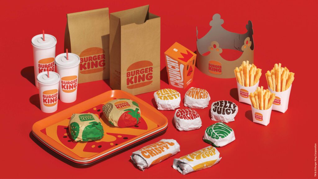 Burger King food packaging to-go