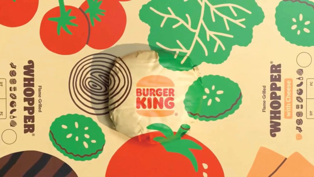Burger King pattern illustration design