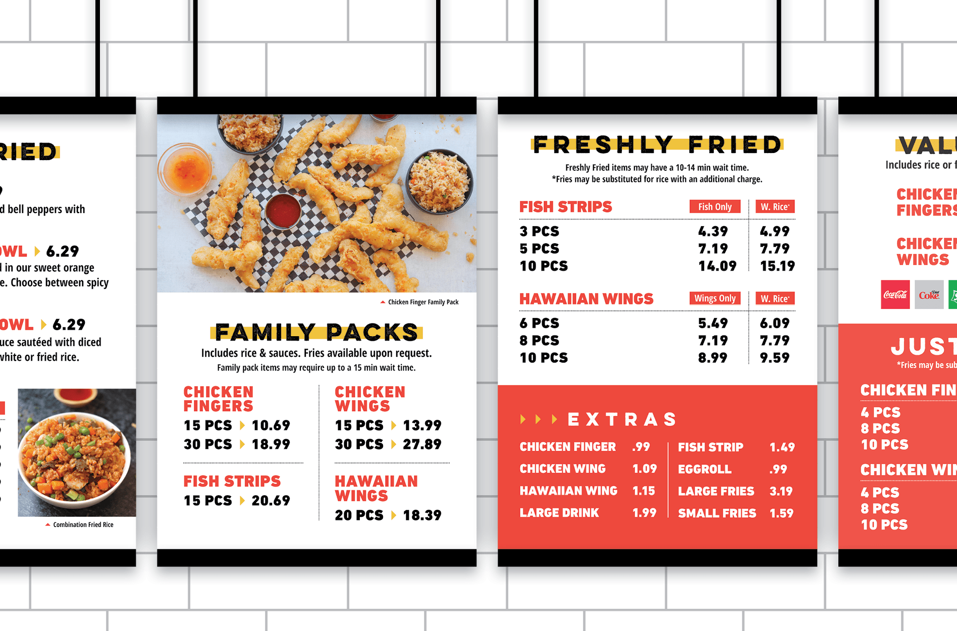 chicken menu boards design