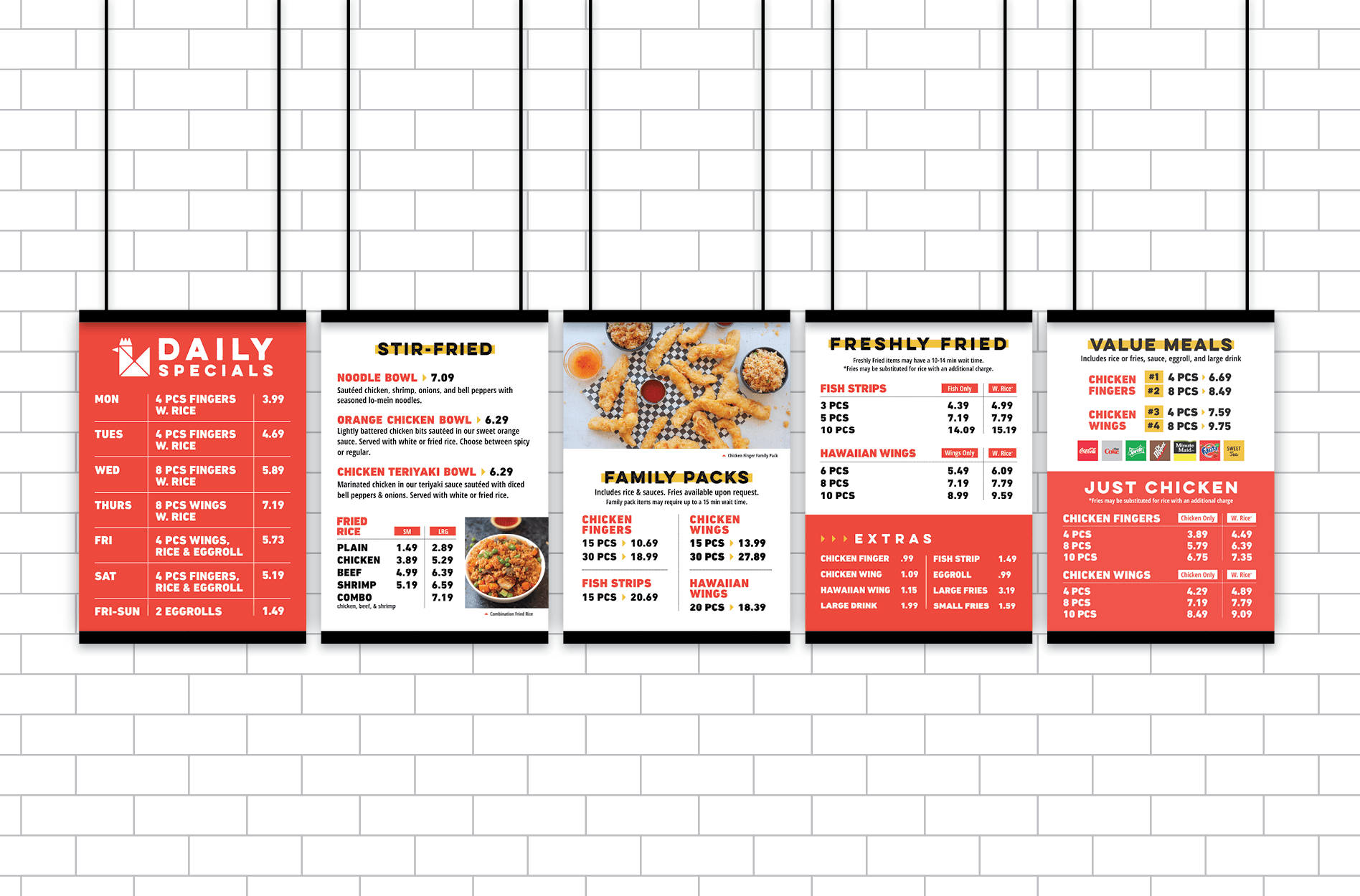 restaurant menu board graphic design