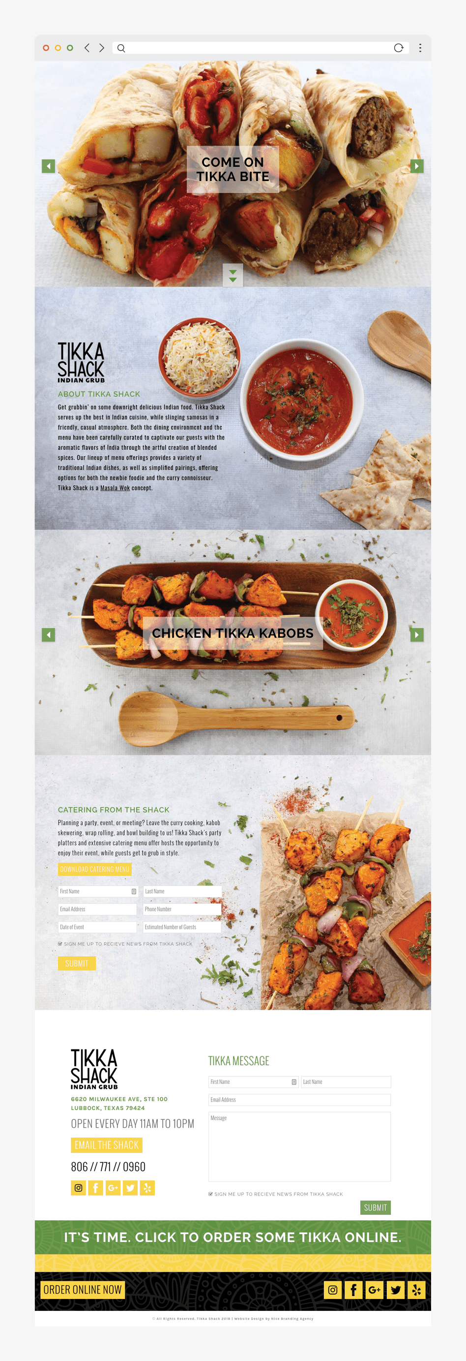 Indian Restaurant Website Design by a Nashville Web Design Company