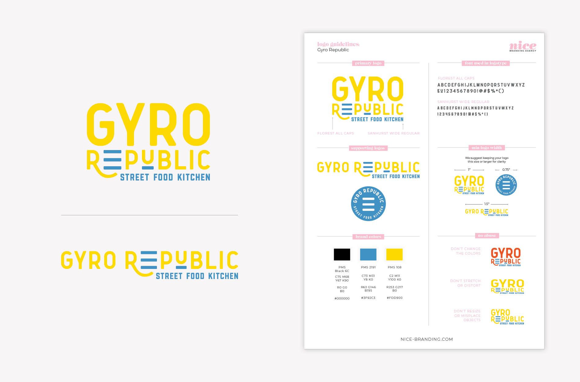 gyro republic logo design