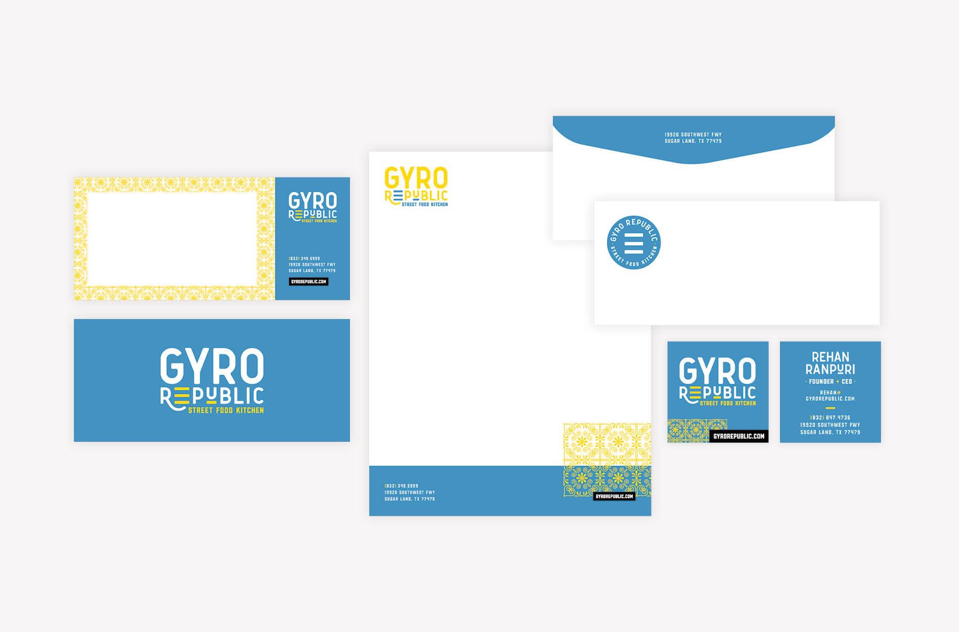 Gyro Republic - restaurant branding package design