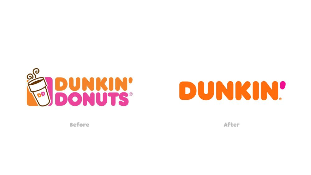 Dunkin Before After ReBrand